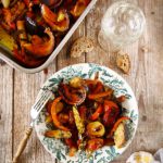 Courges, pommes de terre et panais rôtis
