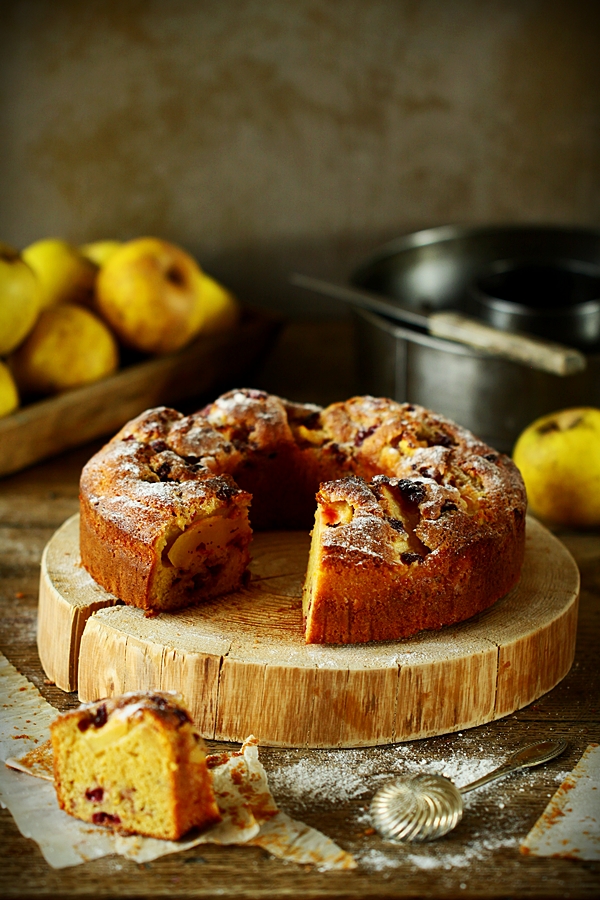 Gâteau norvégien aux pommes acides et aux airelles