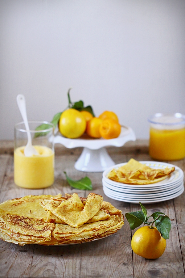 Crêpes à la bergamote (la vraie) et lemon curd au citron beldi